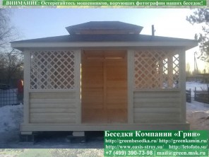 Беседка в японском, китайском стиле из блокауса 4х5
