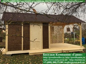 Деревянная Бытовка, Хозблок С Навесом Для Дачи 3х6