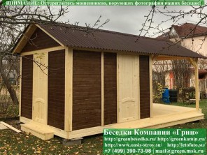 Деревянная Бытовка, Хозблок С Навесом Для Дачи 3х6