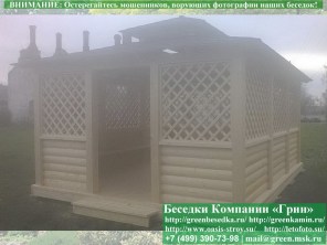 Беседка в японском, китайском стиле из блокауса 4х5