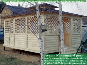 Беседка в японском, китайском стиле из блокауса 4х5