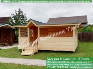 Беседка-Веранда Деревянная С Хозблоком Для Дачи 5х6