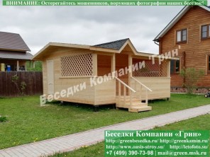 Беседка-Веранда Деревянная С Хозблоком Для Дачи 5х6