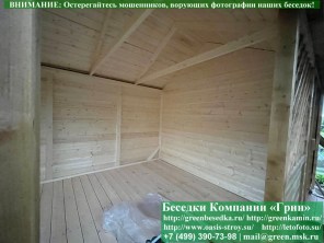 Заменить обрешетку через 10 см. на глухую имитацию в беседках, бытовках, хозблоках 3х3 метра