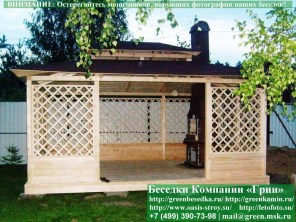 Беседка в японском, китайском стиле из блокауса 4х5